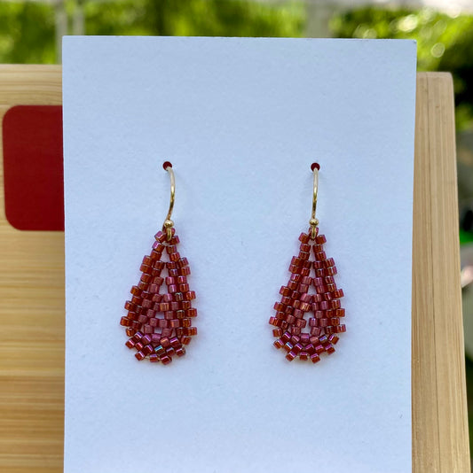 Pomegranate Beaded Earrings